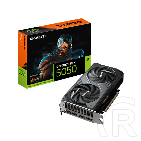 Gigabyte GeForce RTX 5050 Windforce OC VGA (PCIe 5.0, 8 GB GDDR6, 128 bit, 3xDP+HDMI)