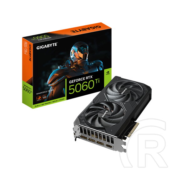 Gigabyte GeForce RTX 5060 Ti Windforce OC VGA (PCIe 5.0, 16 GB GDDR7, 128 bit, 3xDP+HDMI)