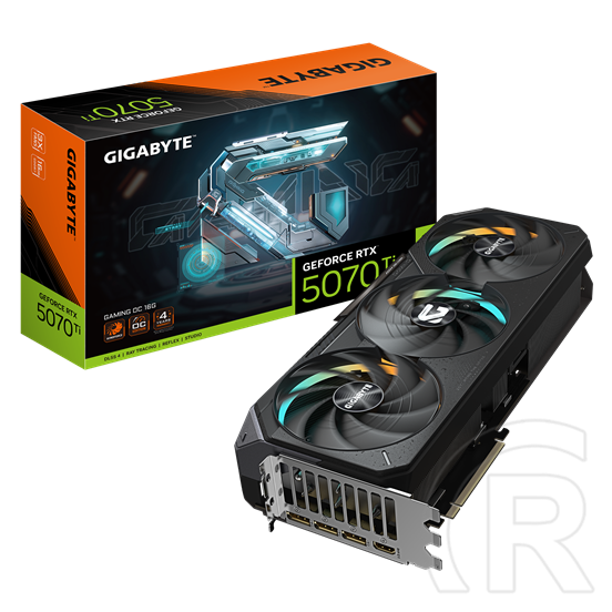 Gigabyte GeForce RTX 5070 Ti Gaming OC VGA (PCIe 5.0, 16GB GDDR7, 256 bit, 3xDP+HDMI)
