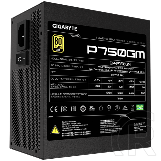 Gigabyte P750GM 750W 80+ Gold tápegység