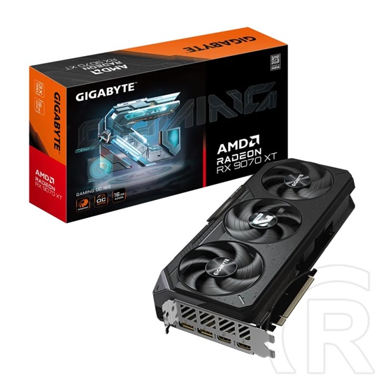 Gigabyte Radeon RX 9070 XT Gaming OC VGA (PCIe 4.0, 16 GB GDDR6, 256 bit, 2xDP+2xHDMI)