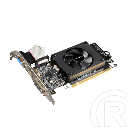 Gigabyte nVidia GF GT710 VGA (PCIe 2.0, 2 GB DDR3, 64 bit, D-SUB+DVI+HDMI, aktív hűtő)