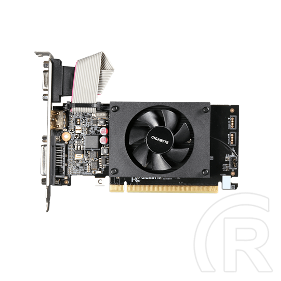 Gigabyte nVidia GF GT710 VGA (PCIe 2.0, 2 GB DDR3, 64 bit, D-SUB+DVI+HDMI, aktív hűtő)