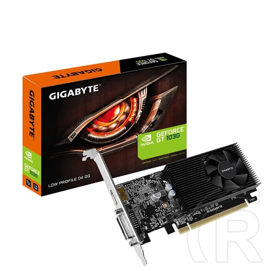 Gigabyte GeForce GT 1030 Low Profile 2G VGA (PCIe 3.0, 2 GB DDR4, 64 bit, DVI+HDMI, aktív hűtő)