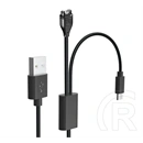 Gigapack 2in1 töltő- és adatkábel 115 cm (fekete, USB, Garmin Watch töltő, Type-C)