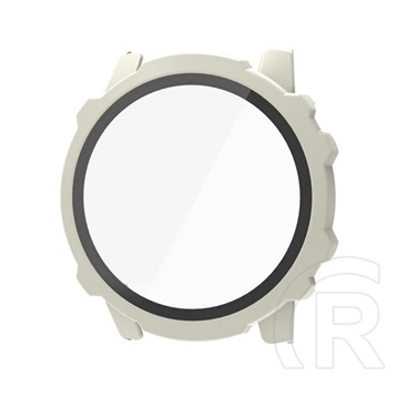 Gigapack Amazfit Falcon műanyag keret (bumper, ütésállóság + kijelzővédő üveg) bézs
