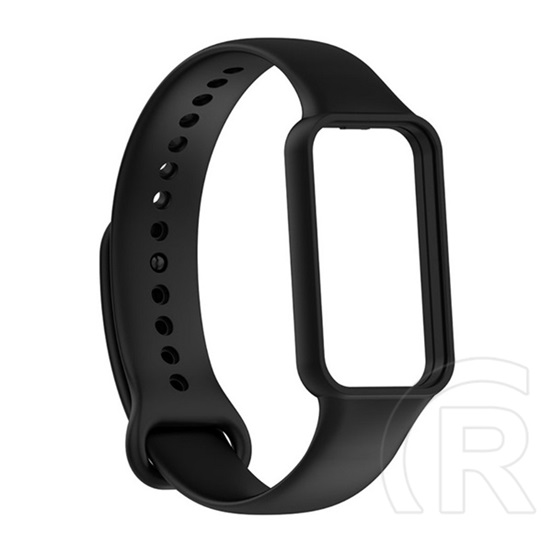 Gigapack Amazfit band 7 pótszíj (egyedi méret, szilikon, fekete)