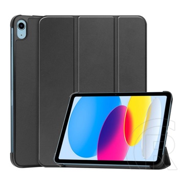 Gigapack Apple IPAD 10.9 (2022) tok álló (aktív Flip, oldalra nyíló, TRIFOLD asztali tartó funkció) fekete
