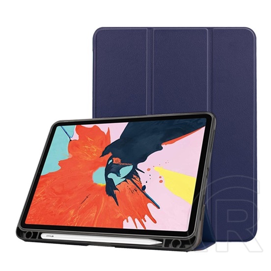 Gigapack Apple IPAD Air 2020 (Air 4) tok álló (aktív Flip, TRIFOLD asztali tartó funkció, Apple Pencil tartó) sötétkék
