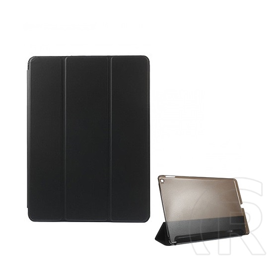 Gigapack Apple IPAD Air tok álló (aktív Flip, átlátszó hátlap, oldalra nyíló, TRIFOLD asztali tartó funkció) fekete