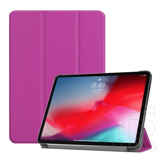 Gigapack Apple IPAD Pro 11 (2018) tok álló (aktív Flip, oldalra nyíló, TRIFOLD asztali tartó funkció) lila