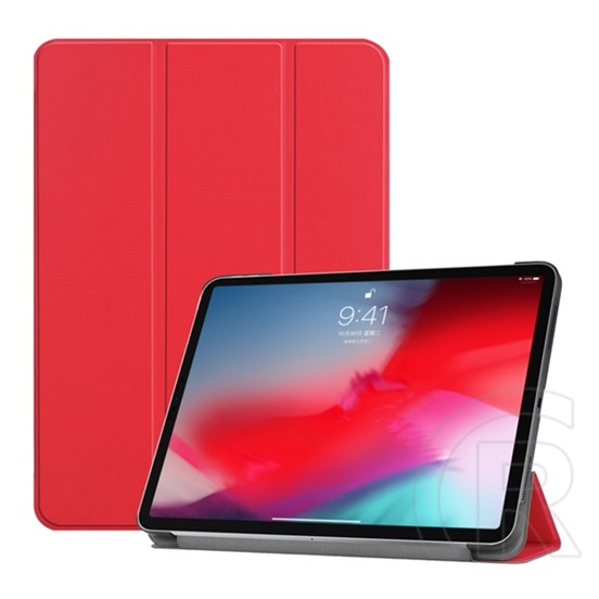 Gigapack Apple IPAD Pro 11 (2018) tok álló (aktív Flip, oldalra nyíló, TRIFOLD asztali tartó funkció) piros