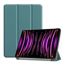 Gigapack Apple Ipad Air 13 (2024) tok álló, bőr hatású (aktív flip, oldalra nyíló, trifold, asztali tartó) sötétzöld