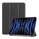 Gigapack Apple Ipad Pro 11 (2024) tok álló, bőr hatású (aktív flip, oldalra nyíló, trifold, asztali tartó) fekete