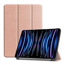 Gigapack Apple Ipad Pro 11 (2024) tok álló, bőr hatású (aktív flip, oldalra nyíló, trifold, asztali tartó) rozéarany