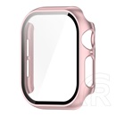 Gigapack Apple Watch Series 10 46mm műanyag keret (bumper, ütésállóság + kijelzővédő üveg) rozéarany