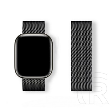 Gigapack Apple Watch Series 5 40mm  pótszíj (egyedi méret, kicsi, fém, milánói szíj, mágneses) fekete
