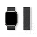 Gigapack Apple Watch Series 5 40mm  pótszíj (egyedi méret, kicsi, fém, milánói szíj, mágneses) fekete