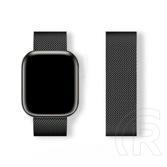 Gigapack Apple Watch Series 5 40mm  pótszíj (egyedi méret, kicsi, fém, milánói szíj, mágneses) fekete