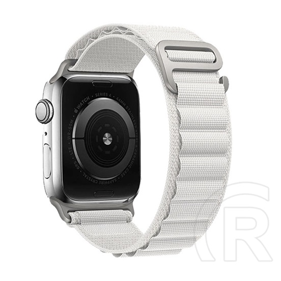 Gigapack Apple Watch Series 9 45mm pótszíj (egyedi méret, nylon, állítható) fehér