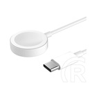 Gigapack Apple Watch Series SE 44mm töltőkábel type-c (mágneses, gyorstöltés támogatás, 100cm) fehér