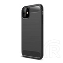 Gigapack Apple iPhone 11 Szilikon telefonvédő (légpárnás sarok, szálcsiszolt, karbon minta, fekete)