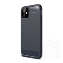 Gigapack Apple iPhone 11 Szilikon telefonvédő (légpárnás sarok, szálcsiszolt, karbon minta, sötétkék)
