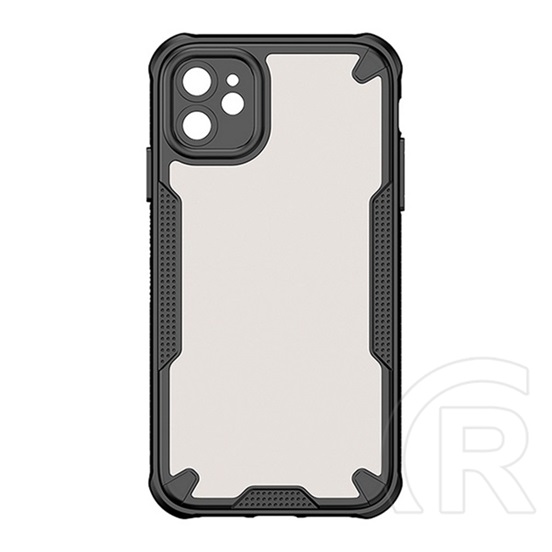 Gigapack Apple iPhone 11 defender szilikon telefonvédő (ütésállóság, légpárnás sarok, akril hátlap, kameravédő) fekete