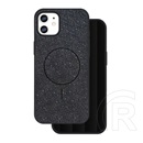 Gigapack Apple iPhone 11 szilikon telefonvédő (műanyag hátlap, kameravédő, magsafe, csillogó) fekete