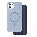 Gigapack Apple iPhone 11 szilikon telefonvédő (műanyag hátlap, kameravédő, magsafe, csillogó) világoskék