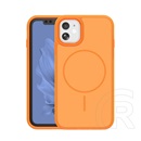 Gigapack Apple iPhone 11 szilikon védő (műanyag hátlap, ütésállóság, légpárnás sarok, kameravédő, magsafe) narancssárga