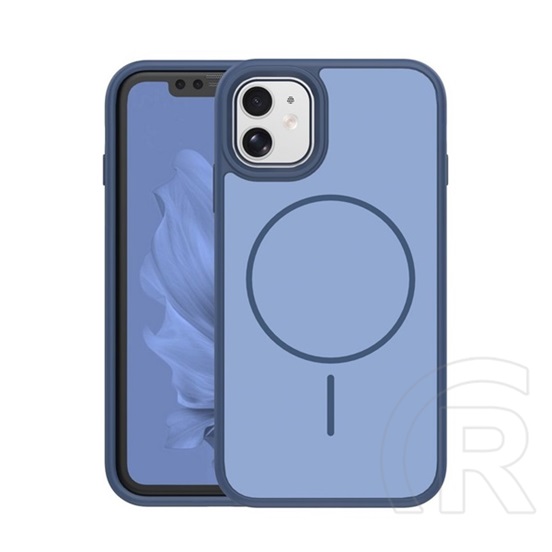 Gigapack Apple iPhone 11 szilikon védő (műanyag hátlap, ütésállóság, légpárnás sarok, kameravédő, magsafe) sötétkék