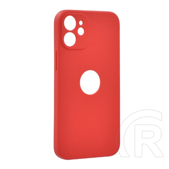 Gigapack Apple iPhone 12 mini szilikon telefonvédő (matt, logo kivágás) piros