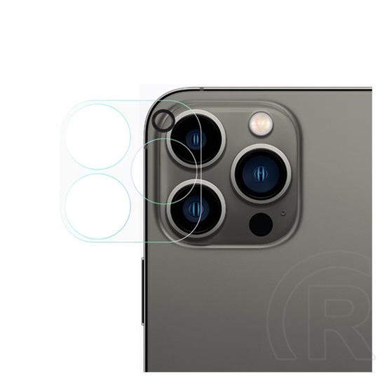 Gigapack Apple iPhone 13 Pro Kameravédő üveg (2.5D lekerekített szél, karcálló, 9H, teljes fedés) átlátszó