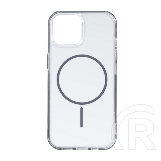 Gigapack Apple iPhone 13 Pro Max szilikon védő (ultravékony, műanyag hátlap, magsafe, légpárnás sarok) sötétszürke