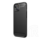 Gigapack Apple iPhone 13 szilikon telefonvédő (közepesen ütésálló, szálcsiszolt, karbon minta) fekete