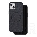 Gigapack Apple iPhone 13 szilikon telefonvédő (műanyag hátlap, kameravédő, magsafe, csillogó) fekete