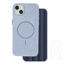 Gigapack Apple iPhone 13 szilikon telefonvédő (műanyag hátlap, kameravédő, magsafe, csillogó) világoskék