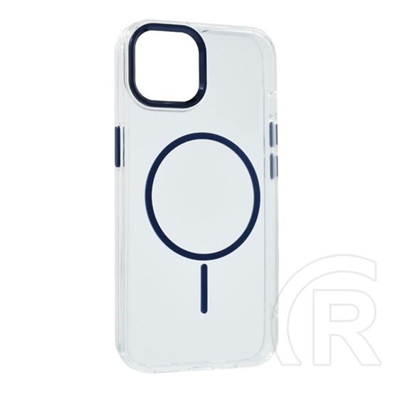 Gigapack Apple iPhone 13 szilikon telefonvédő (műanyag hátlap, kameravédő, magsafe, légpárnás sarok) sötétkék