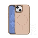 Gigapack Apple iPhone 13 szilikon telefonvédő (műanyag hátlap, ütésállóság, légpárnás sarok, kameravédő, magsafe) barna