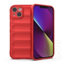 Gigapack Apple iPhone 14 Plus szilikon telefonvédő (közepesen ütésálló, kamera védelem, 3d minta) piros