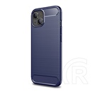 Gigapack Apple iPhone 14 Plus szilikon védő (közepesen ütésálló, légpárnás sarok, szálcsiszolt, karbon minta) sötétkék