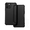 Gigapack Apple iPhone 14 Pro Max tok álló, bőr hatású (flip, légpárnás sarok, kamera védelem, karbon minta) fekete