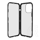 Gigapack Apple iPhone 14 Pro alumínium védő (360°-os védelem, mágneses, edzett üveg előlap, hátlap, 9h) fekete