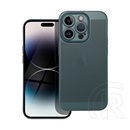 Gigapack Apple iPhone 14 Pro műanyag telefonvédő (légáteresztő, lyukacsos minta, kamera védelem) sötétzöld