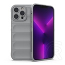 Gigapack Apple iPhone 14 Pro szilikon telefonvédő (közepesen ütésálló, kamera védelem, 3d minta) szürke