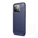 Gigapack Apple iPhone 14 Pro szilikon védő (közepesen ütésálló, légpárnás sarok, szálcsiszolt, karbon minta) sötétkék