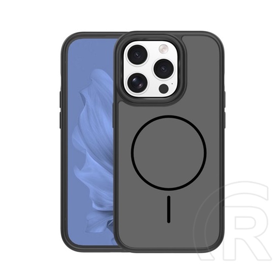 Gigapack Apple iPhone 14 Pro szilikon védő (műanyag hátlap, ütésállóság, légpárnás sarok, kameravédő, magsafe) fekete