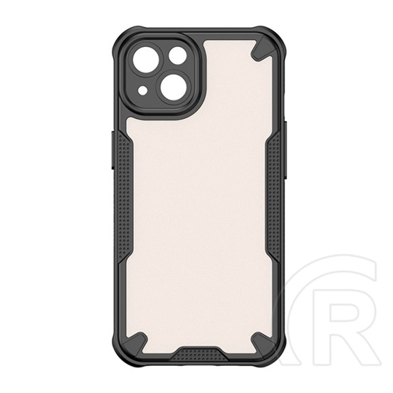 Gigapack Apple iPhone 14 defender szilikon telefonvédő (ütésállóság, légpárnás sarok, akril hátlap, kameravédő) fekete
