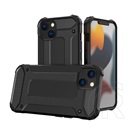 Gigapack Apple iPhone 14 defender telefonvédő (közepesen ütésálló, légpárnás sarok, szilikon belső, fémhatás) fekete